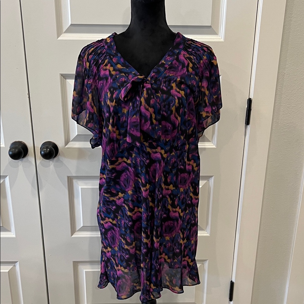 Calvin Klein Purple, Blue and Black Blouse Plus Size XXL